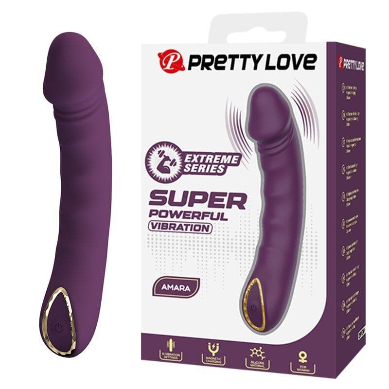 PRETTY LOVE - Amara punjivi vibrator 10 funkcija ljubičasti