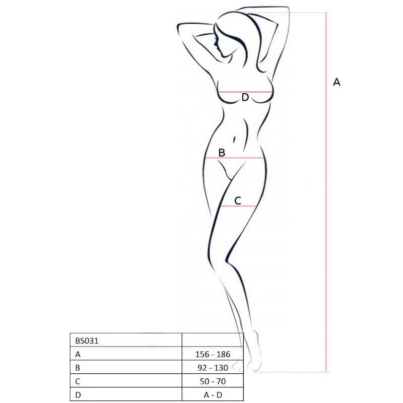 PASSION - WOMAN BS031 BODYSTOCKING SCHWARZ EINE GRÖSSE 3