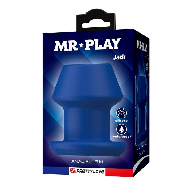 MR PLAY - Jack plavi silikonski votel analni čep veličina M 3