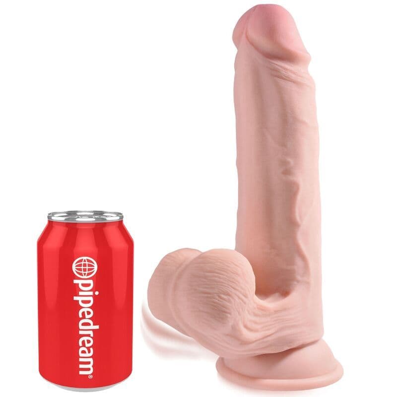 KING COCK - Plus 3D Dildo schwingbar Hoden, 20,3 cm 2