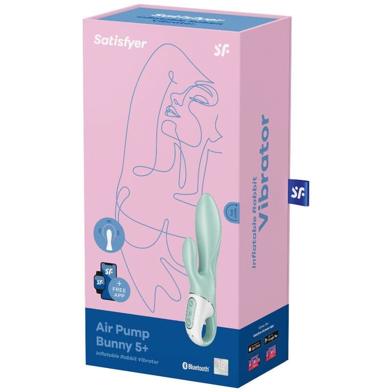 SATISFYER - AIR PUMP BUNNY 5+ AUFBLASBARE KANINCHENVIBRATOR-APP GRÜN 4