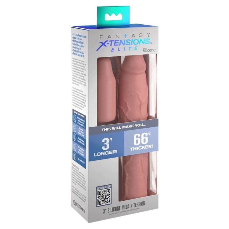 FANTASY X-TENSIONS - PIPEDREAMS NAVLAKA ZA PENIS 22,86 CM + 7,62 CM NASTAVAK, BOJA KOŽE 3