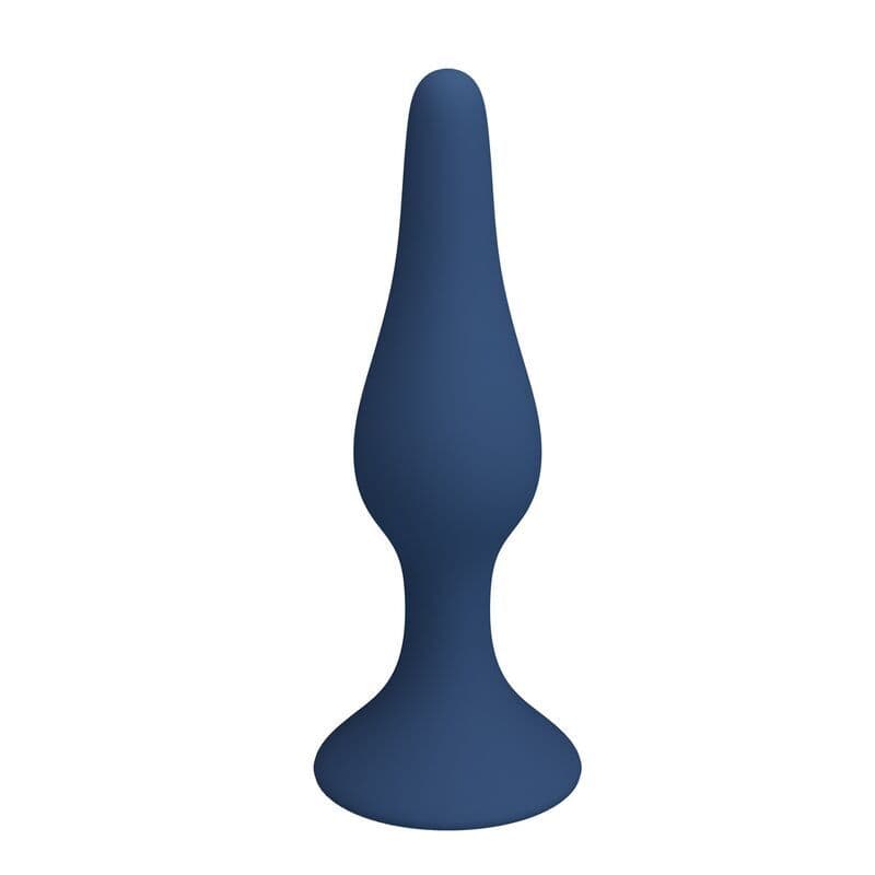 MR PLAY - BLAUER SILIKON-ANALPLUG SCHLANK GRÖSSE S 3