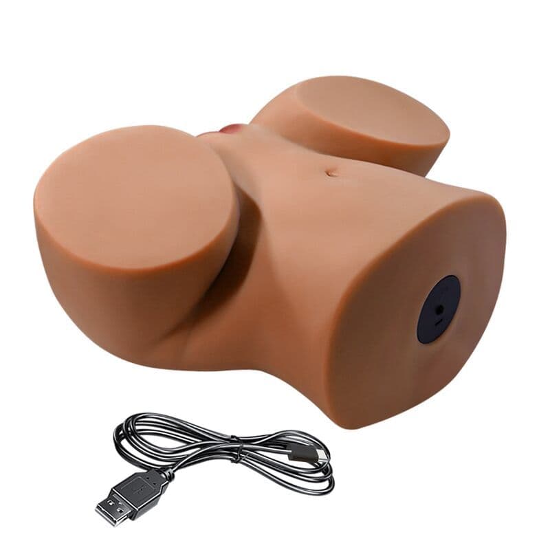 CRAZY BULL - REALISTIC FEMALE TORSO MASTURBATOR DUAL ENTRY WITH VIBRATION AND SUCTION NATURAL 3
