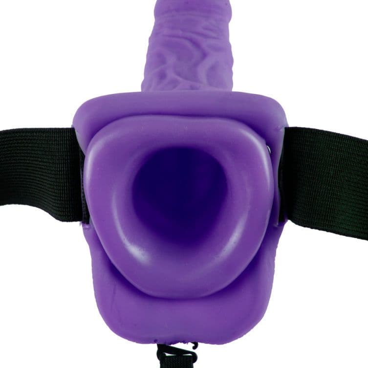 FETISH FANTASY SERIES - SERIES 7 HOLLOW STRAP-ON VIBRANTE CON SFERE 17.8CM VIOLA 4