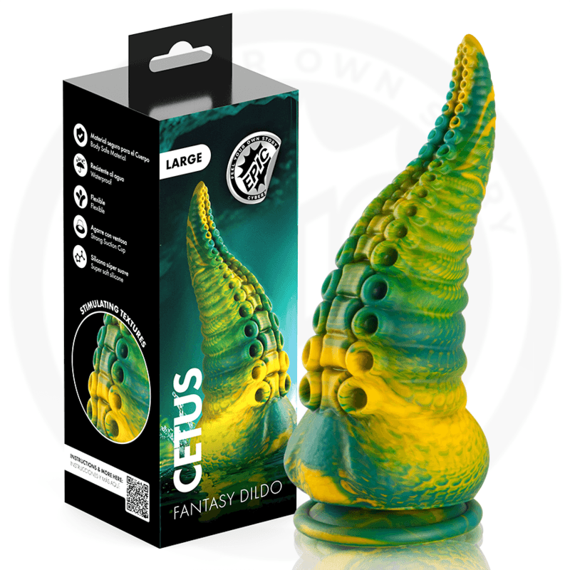 EPIC - CETUS ZELENI DILDO S PIPCIMA, VELIČINA L