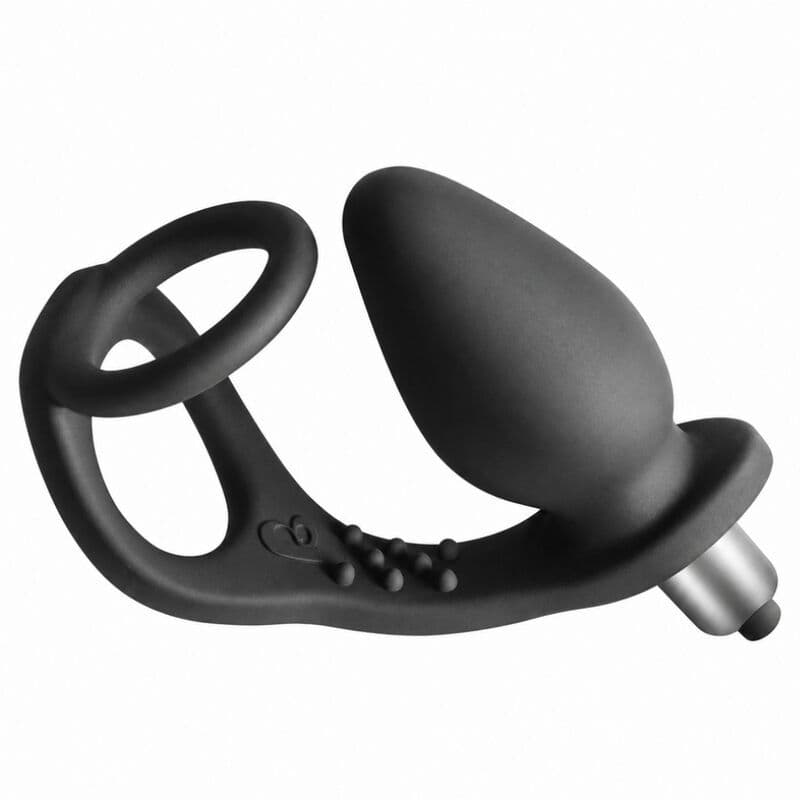 ROCKS-OFF - VIBRATORE PROSTATICO RO-ZEN CON DOPPIO ANELLO E 7 VELOCITÀ, NERO ONICE 3