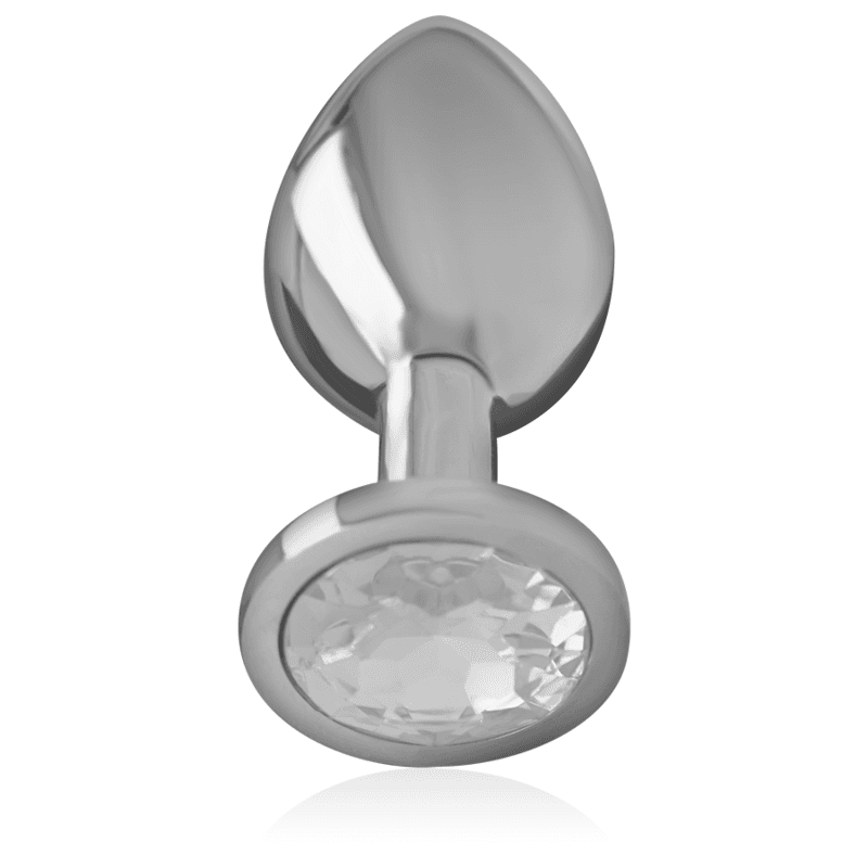 INTENSE - ANALPLUG AUS ALUMINIU MMETALL MIT SILBERNEM KRISTALL, GRÖSSE S 2