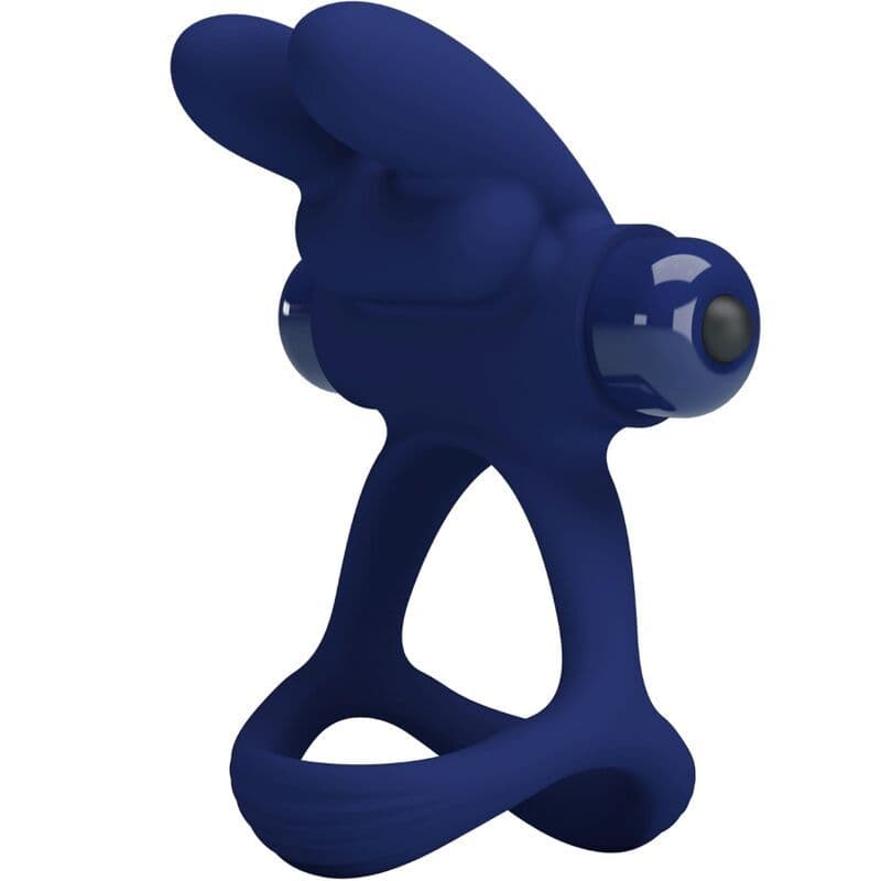 PRETTY LOVE - FRANCISCO DOUBLE VIBRATING RING RABBIT BLUE 3
