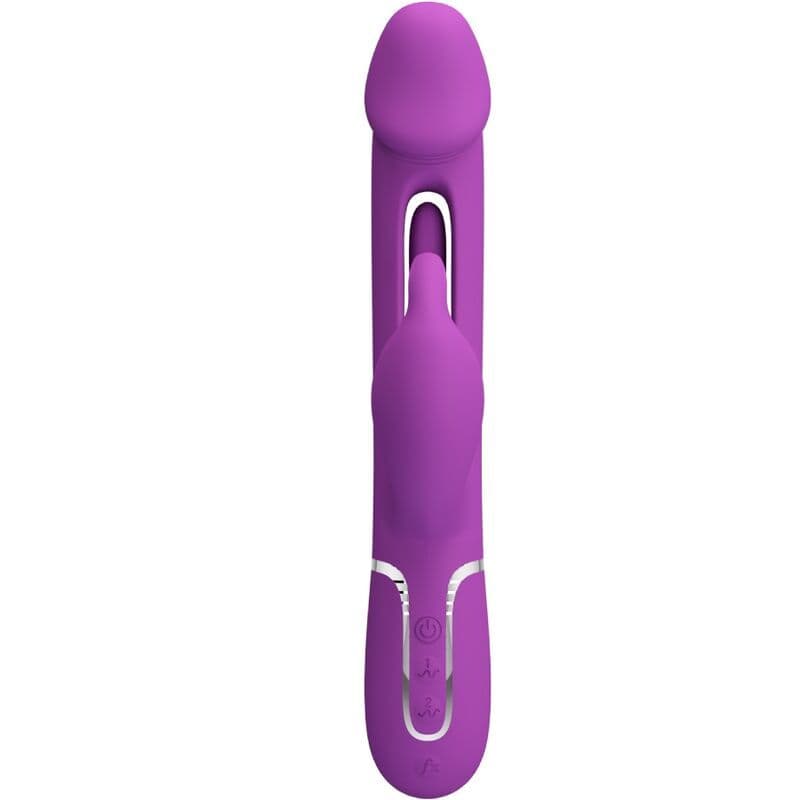 PRETTY LOVE - KAMPAS 3 U 1 VIŠEFUNKCIJSKI RABBIT VIBRATOR, LJUBIČASTI 2