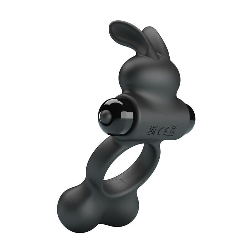 PRETTY LOVE - VIBRATING PENIS RING WITH BUNNY STIMULATOR 10 FUNCTIONS BLACK 2