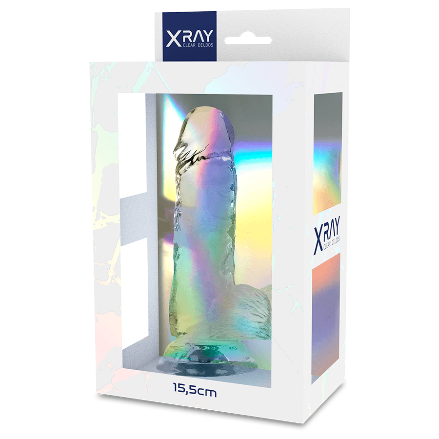 X RAY - CAZZO TRASPARENTE CON SFERE 15.5 CM -O- 3.5 CM 2