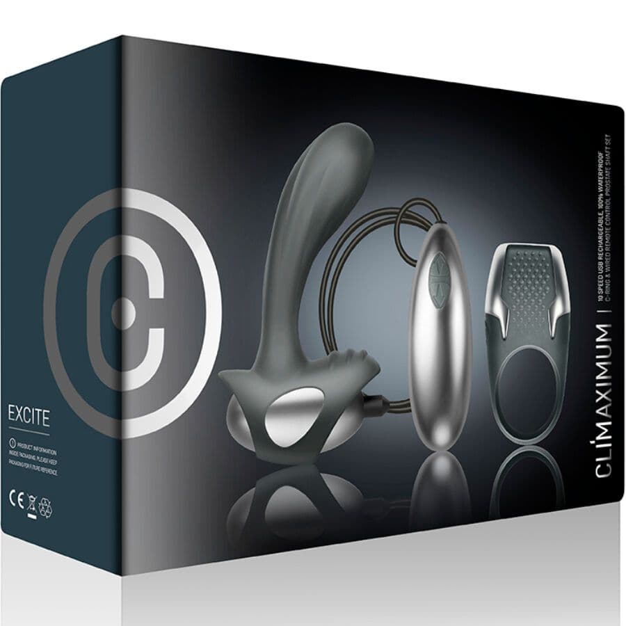 CLIMAXIMUM - EXCITE KIT COCK RING + WIRE PROSTATE MASSAGER 4