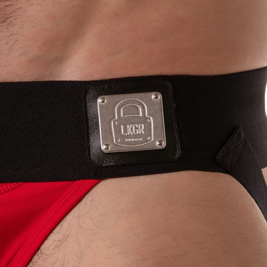 LOCKER GEAR - Jockstrap sa širokim elastičnim trakama, crvena, M 4