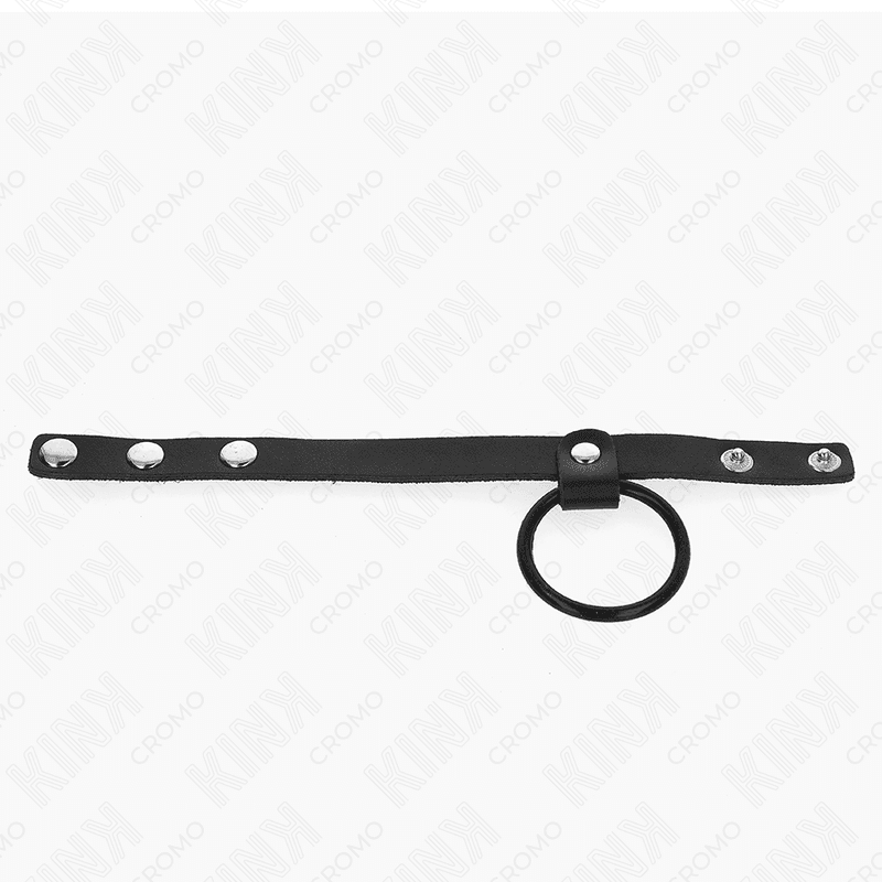 KINK - SILICONE PENIS RING 3.8 CM AND LEATHER BALL DIVIDER 22 X 1.5 CM 3