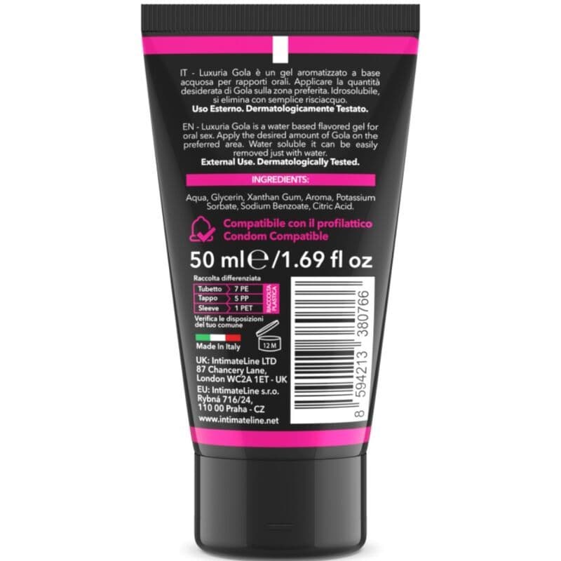 INTIMATELINE LUXURIA - GEL PER SESSO ORALE GUSTO CILIEGIA 50 ML 2