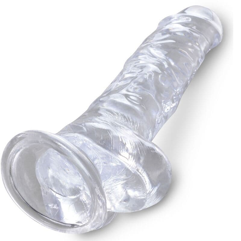 KING COCK - CLEAR REALISTISCHER PENIS MIT EIEREN 16.5 CM TRANSPARENT 4