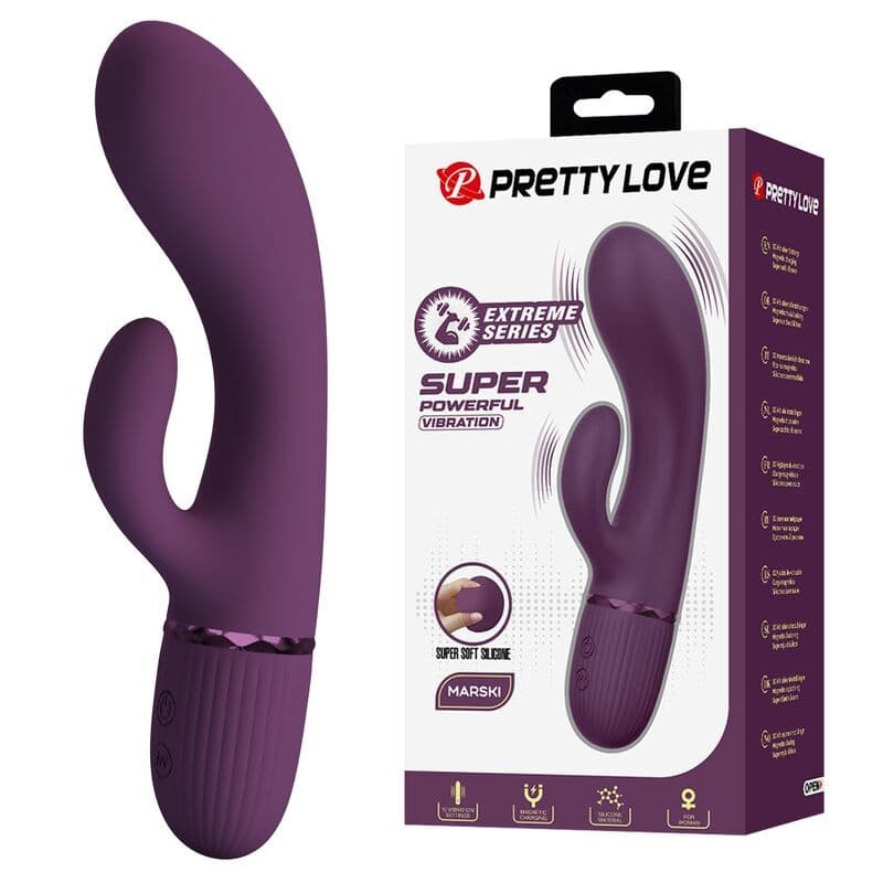 PRETTY LOVE - Margie punjivi rabbit vibrator 10 funkcija ljubičasti
