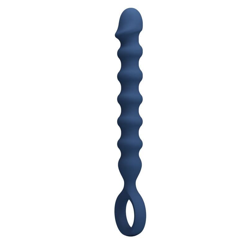MR PLAY - Plave silikonske analnu zrnca i analni čep -Ø- 3,4 cm - 28,5 cm 4