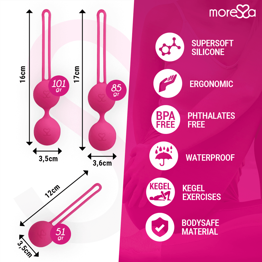 MORESSA - SET OSIAN PREMIUM SILICONE ROSA (Osian One - 51 g | Osian Two - 101 g | Osian Three 85 g) 4