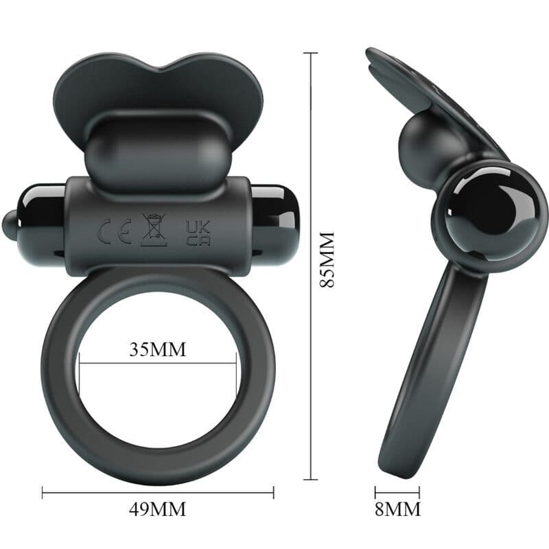 PRETTY LOVE - DEBONAIRE VIBRATING RING RABBIT 10 VIBRATIONS BLACK 4