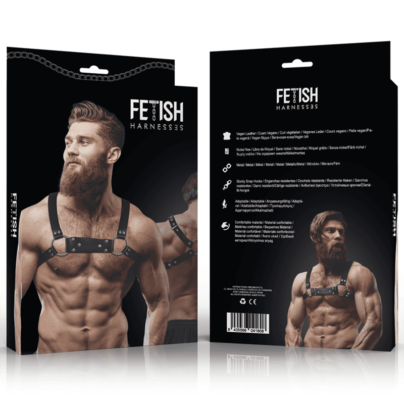 FETISH SUBMISSIVE ATTITUDE - HERREN-BRUSTGURT AUS ÖKOLEDER, BULLDOGGE, GRÖSSE M/L 2