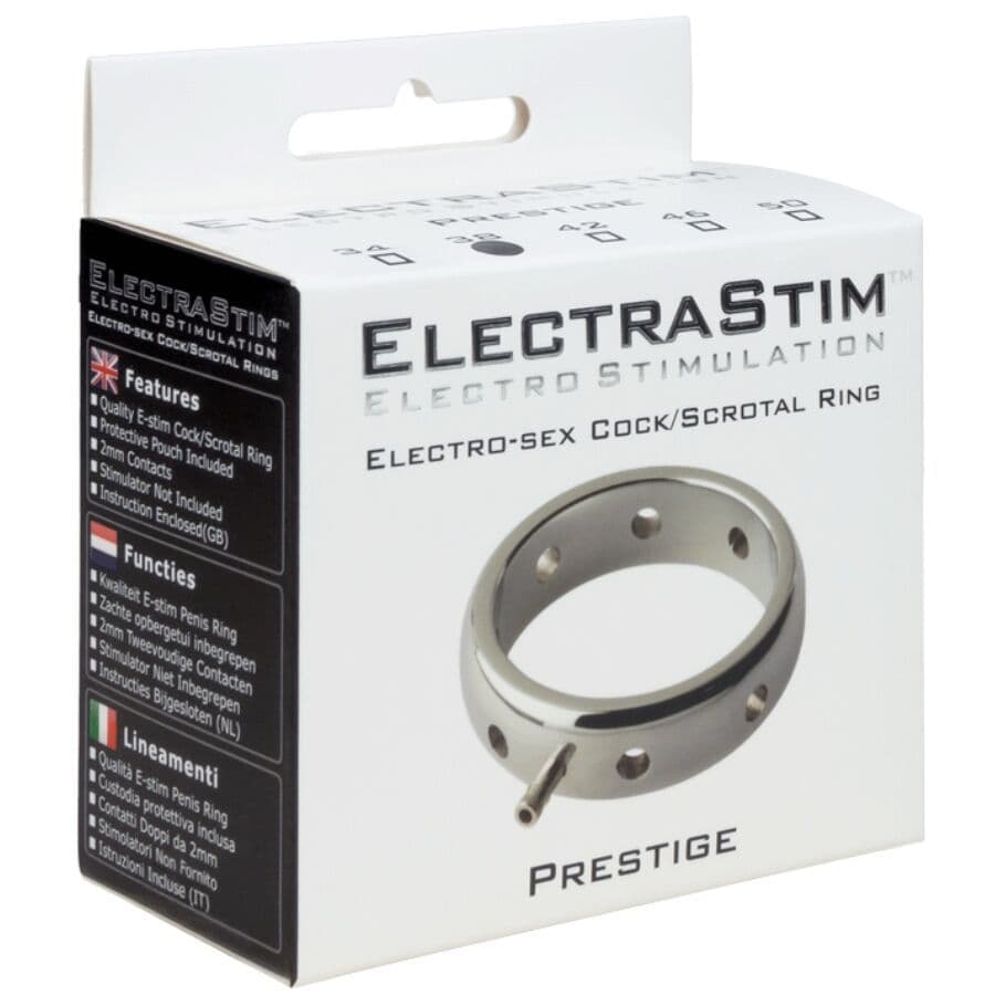 ELECTRASTIM - ANELLO PER PENE ELETTROMAGNETICO IN METALLO PRESTIGE 38 MM 4