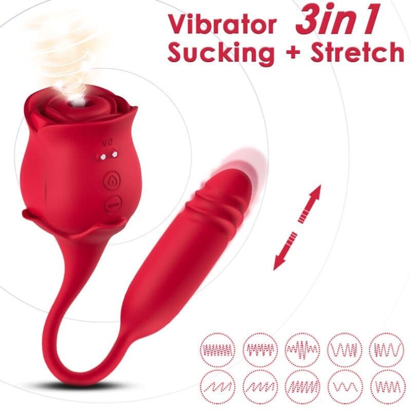 ARMONY - Roseknigth sesalec in vibrator za klitoris rdeča 2