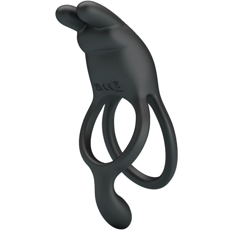 PRETTY LOVE - SETH DOPPEL-VIBRATIONSRING RABBIT 7 VIBRATIONEN SCHWARZ 3