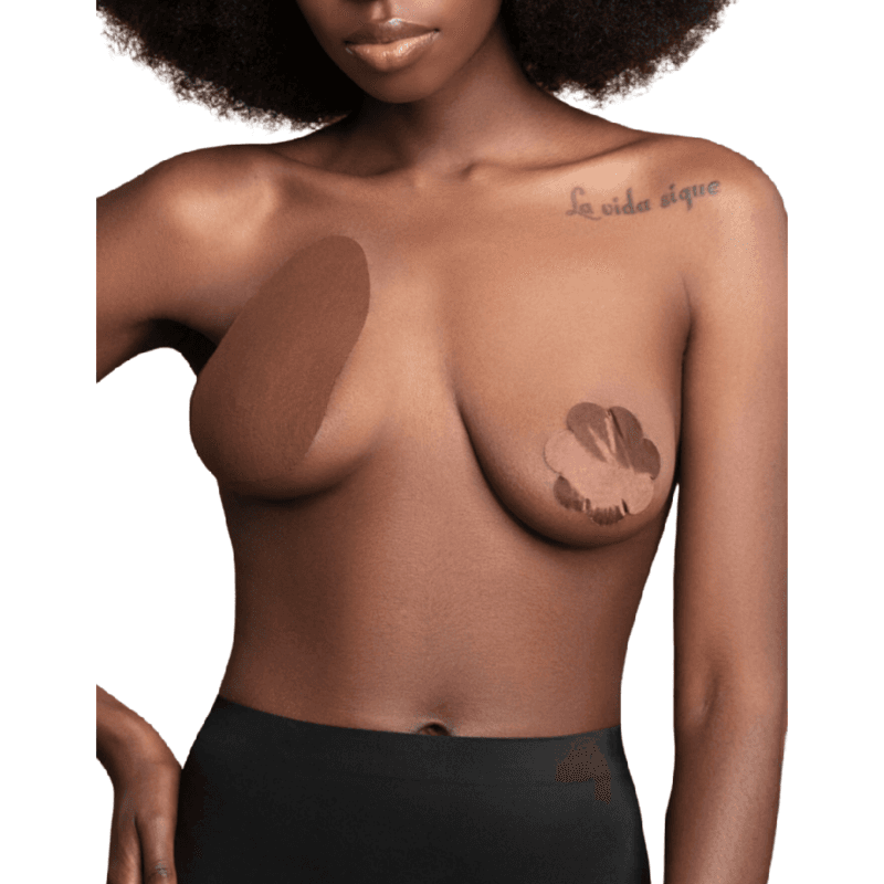 BYE-BRA - BRUSTVERSTRKER + 3 PAARE SATIN BAUN CUP D/F 3