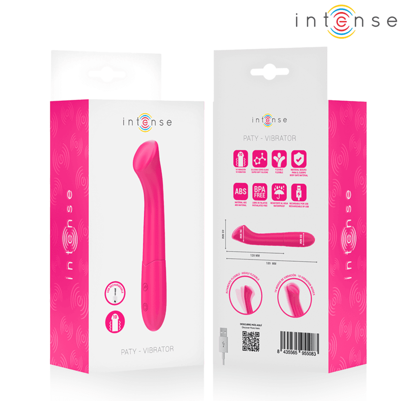 INTENSE - PATY VIBRATOR 19 CM FLEXIBEL 10 VIBRATIONEN MODELL 2 PINK