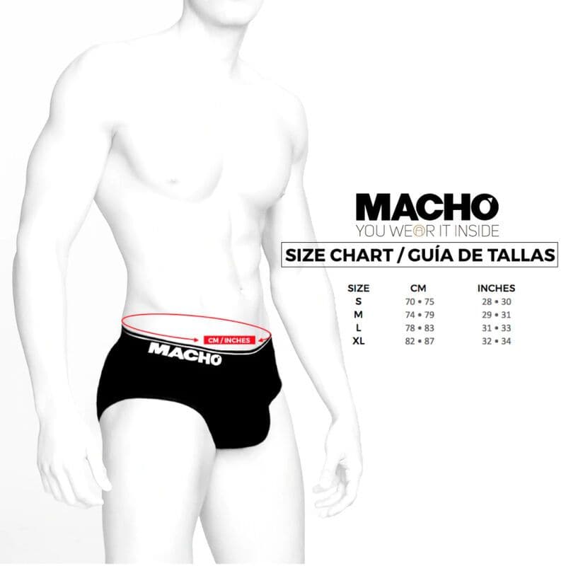 MACHO - MS24R BRIEF UNDERPANTS DARK RED XL 4