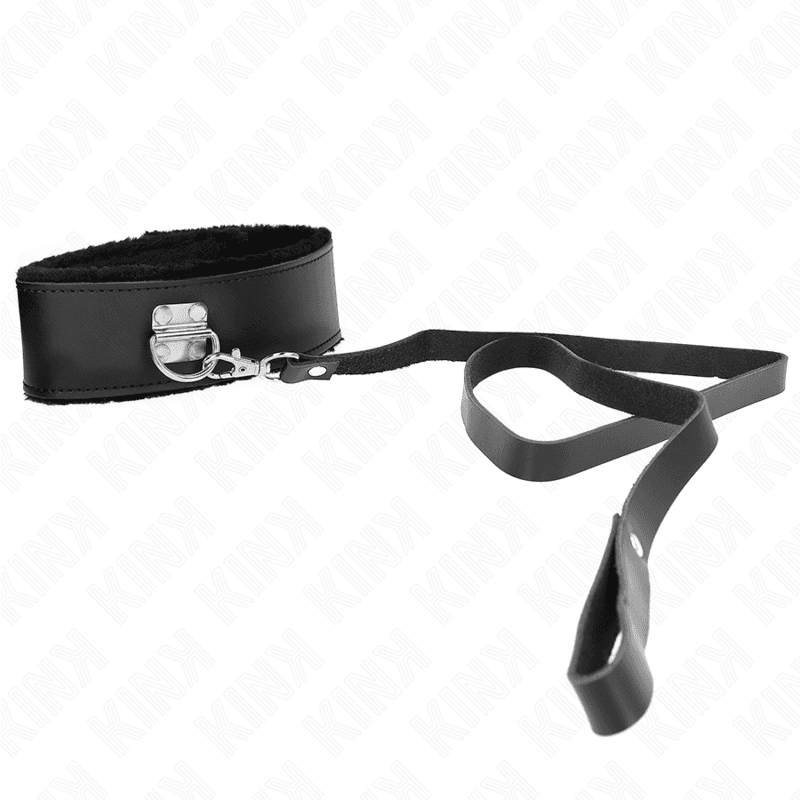 KINK - COLLANA CON CINTURA 116 CM CON CINTURINO IN PELLE NERA REGOLABILE 40-48 CM X 6 CM 4