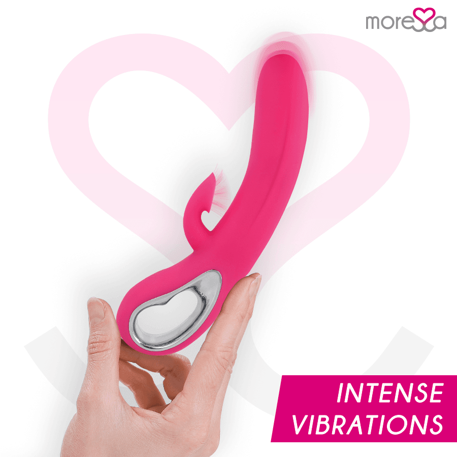 MORESSA - POLNILNI VIBRATOR DUSTIN S KLITORISNIM SESANJEM IN MOČNIMI VIBRACIJAMI IZ VRHUNSKEGA SILIKONA 3
