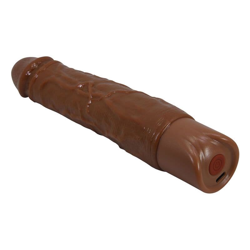 PRETTY LOVE - Owen realističen vibrator, 22,5 cm Ø 4,5 cm rjava