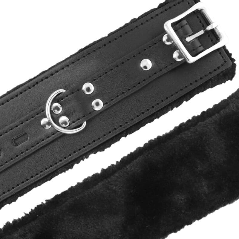 DARKNESS - SCHWARZ GEFÜTTERTE BDSM-HANDSCHELLEN 3