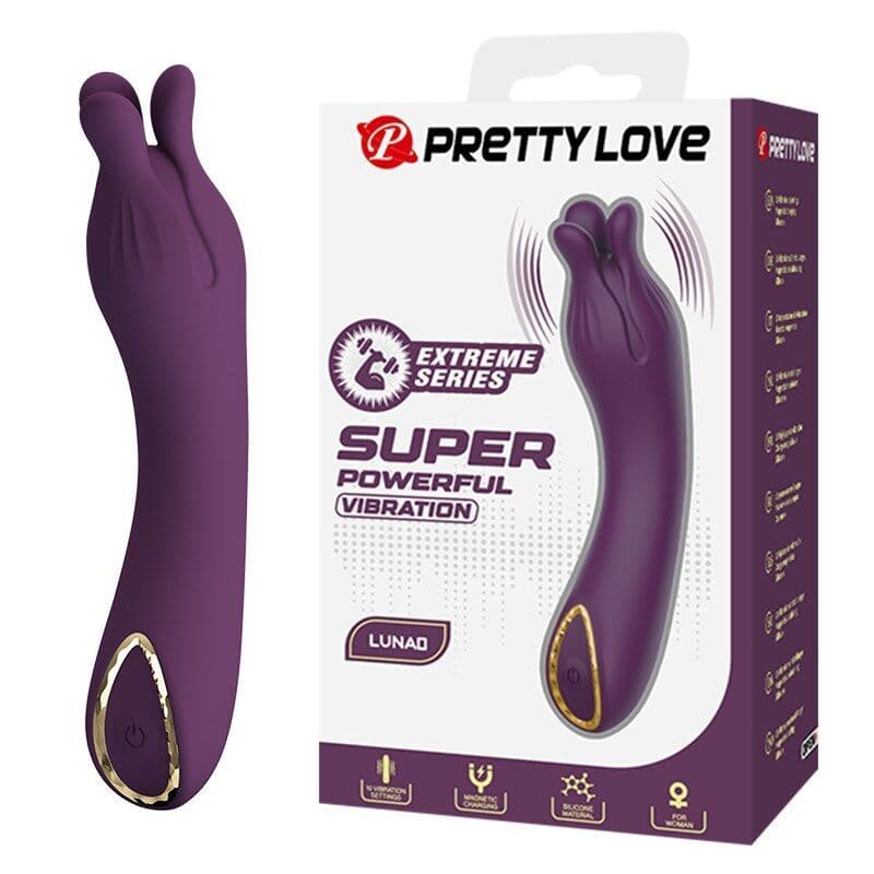 PRETTY LOVE - Lunao punjivi vibrator 10 funkcija ljubičasti