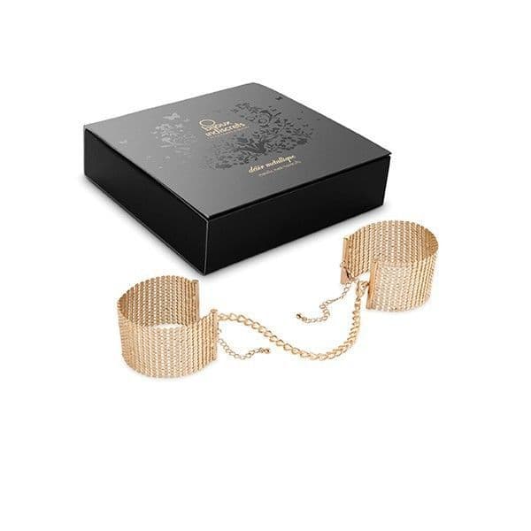 BIJOUX - DÉSIR MÉTALLIQUE GOLDENE HANDSCHELLEN AUS METALLGEWEBE 4