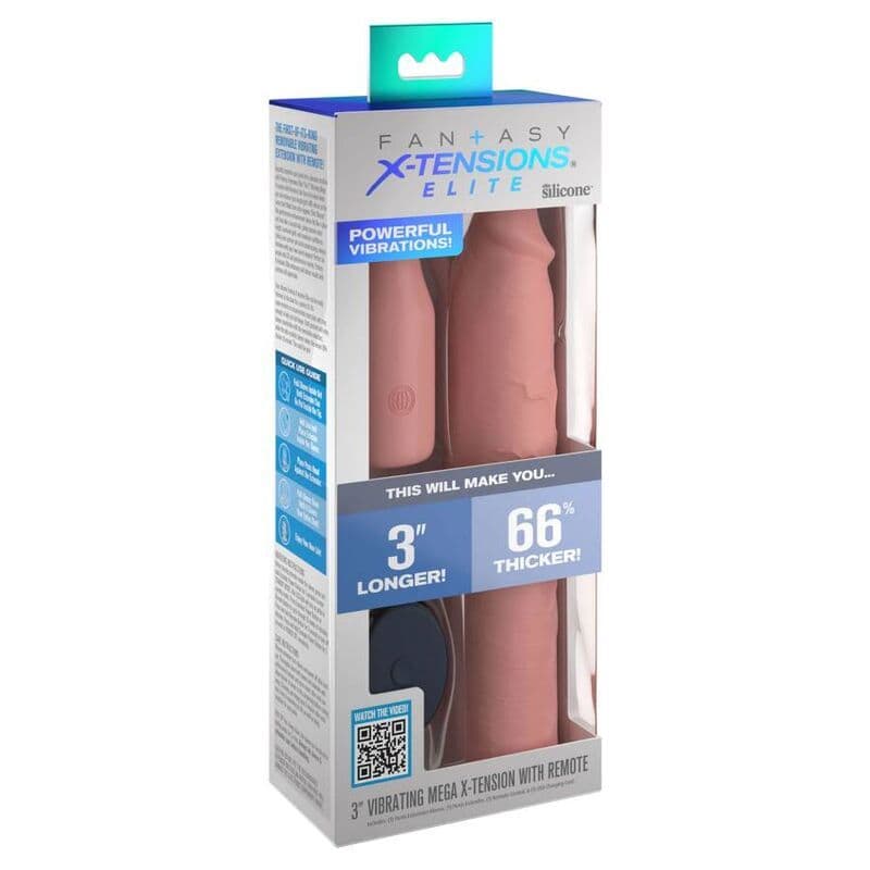 FANTASY X- TENSIONS - PIPEDREAMS SLEEVE 22,86 CM + 7,62 CM PLUG REMOTE SKIN 3