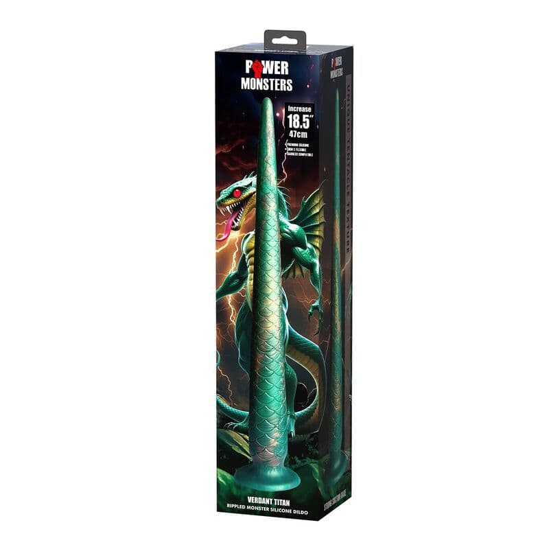 POWER MONSTERS - WILDWYRM TAIL BICOLOR FANTASY SILICONE DILDO 47 CM Ø 4 CM 2