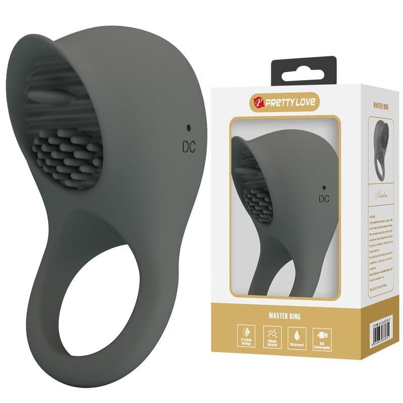 PRETTY LOVE - RECHARGEABLE VIBRATING RING WITH ORAL STIMULATION 2
