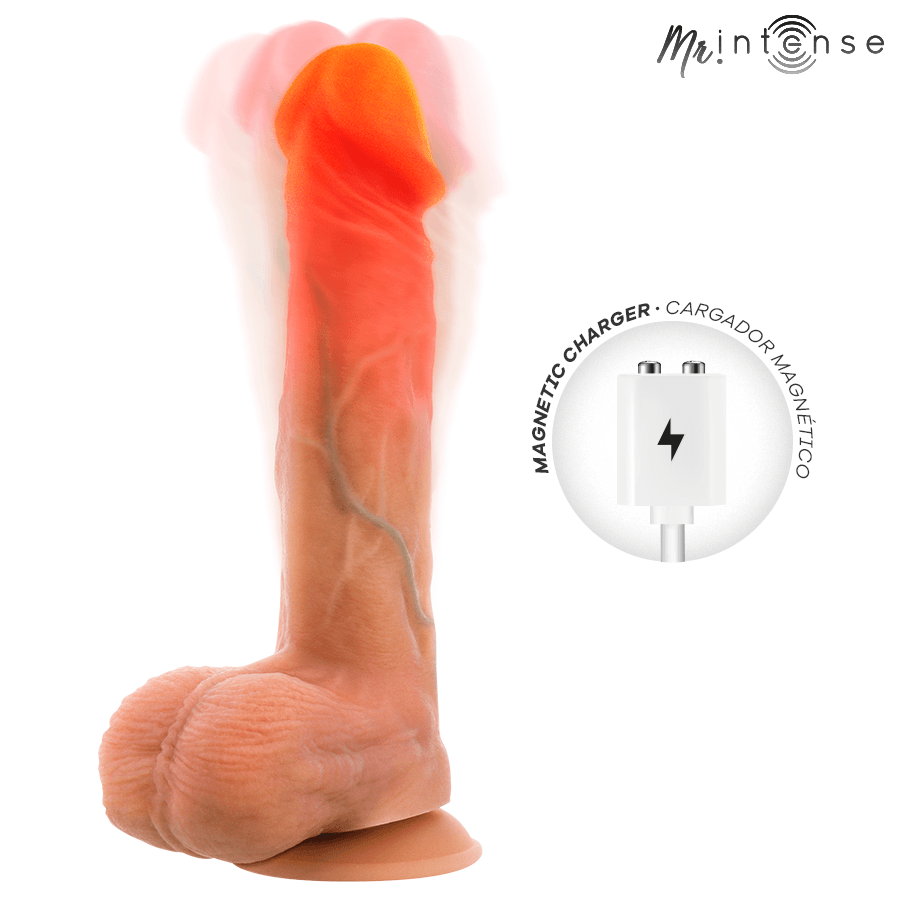 MR INTENSE - Logan vibrator dildo silikon s toplotnim učinkom i daljinskim upravljanjem 20 cm -Ø- 4,1 cm 2