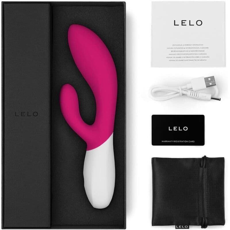 LELO INA WAVE 2 LUKSUZNI VIBRATOR Z ZAJČKOM, FUKSIJA 3