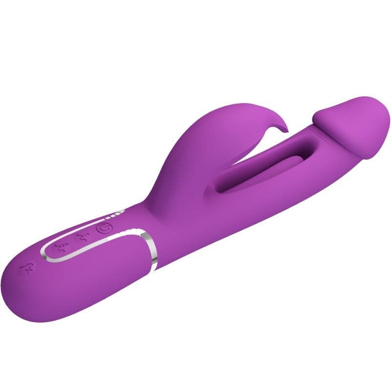 PRETTY LOVE - KAMPAS 3 U 1 VIŠEFUNKCIJSKI RABBIT VIBRATOR, LJUBIČASTI 3