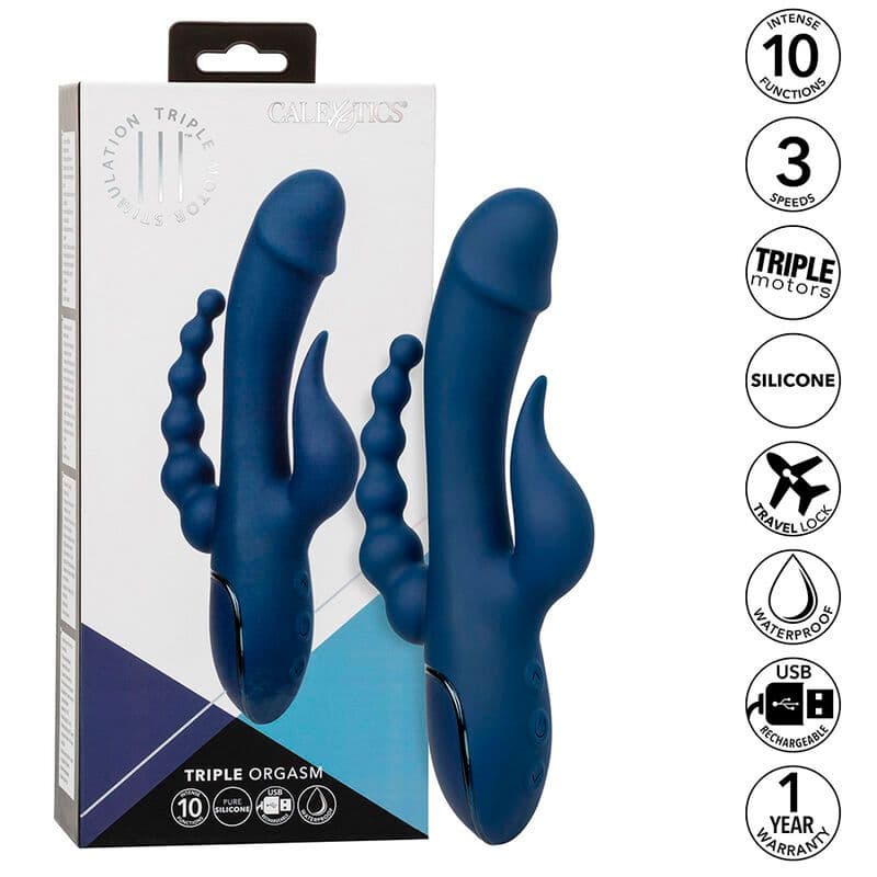 CALEXOTICS - III TRIPLE ORGASM TROJNI VIBRATOR, MODER 2