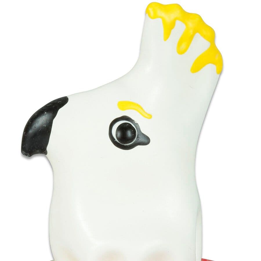 CONDOMERIE - HANDPAINTED NOVELTY CONDOMS PARROT WHITE 3