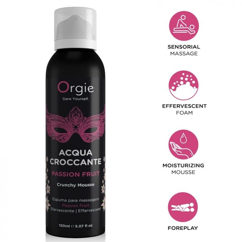 ORGIE - Acqua Croccante Passion Fruit hrskava masažna pjena, 150 ml