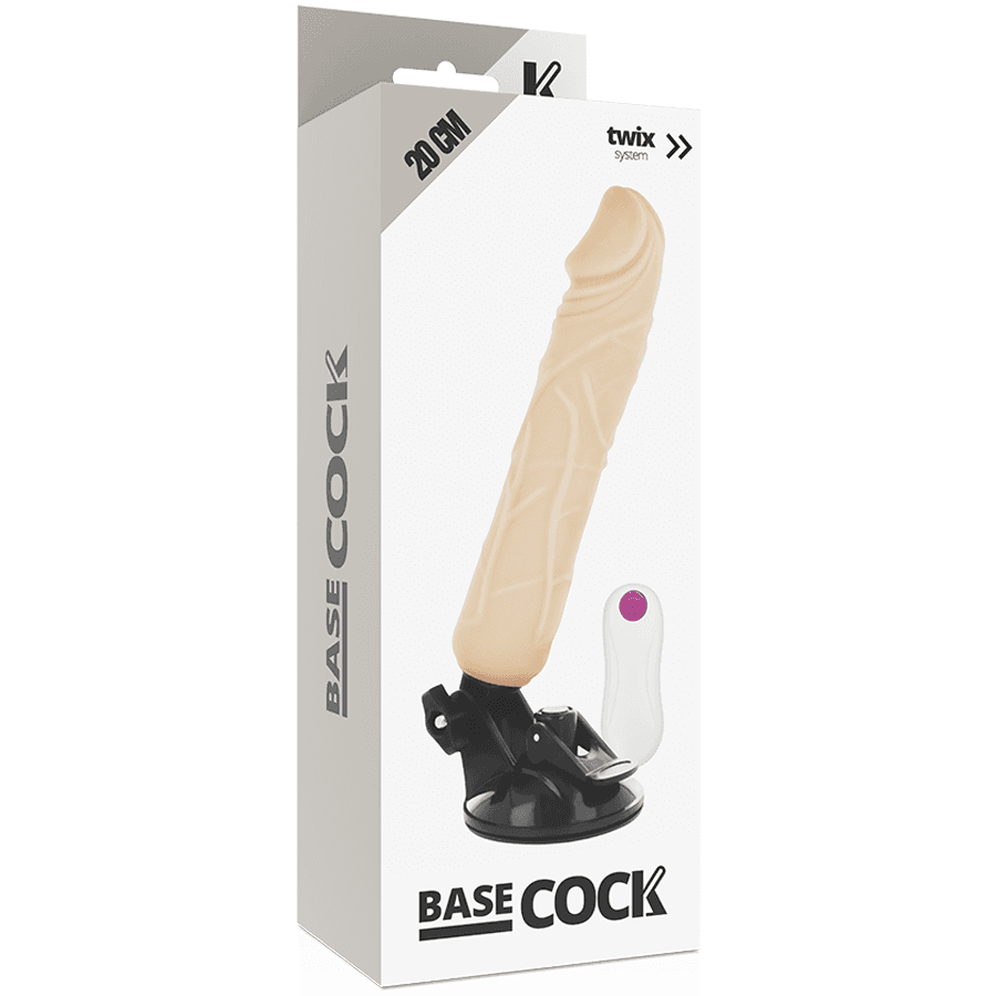 BASECOCK - VIBRATORE REALISTICO TELECOMANDO FLESH 20 CM -O- 4 CM 4