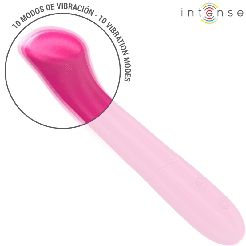 INTENSE - PATY VIBRATOR 19 CM FLEXIBEL 10 VIBRATIONEN MODELL 2 PINK 4