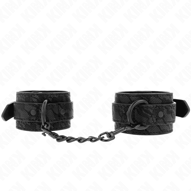 KINK - POLSI RICOPERTI DI PIZZO SCURO REGOLABILI NERO 19-26 CM 2